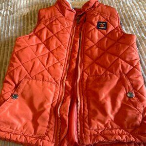 Boys Headquarters Orange Puffer Vest